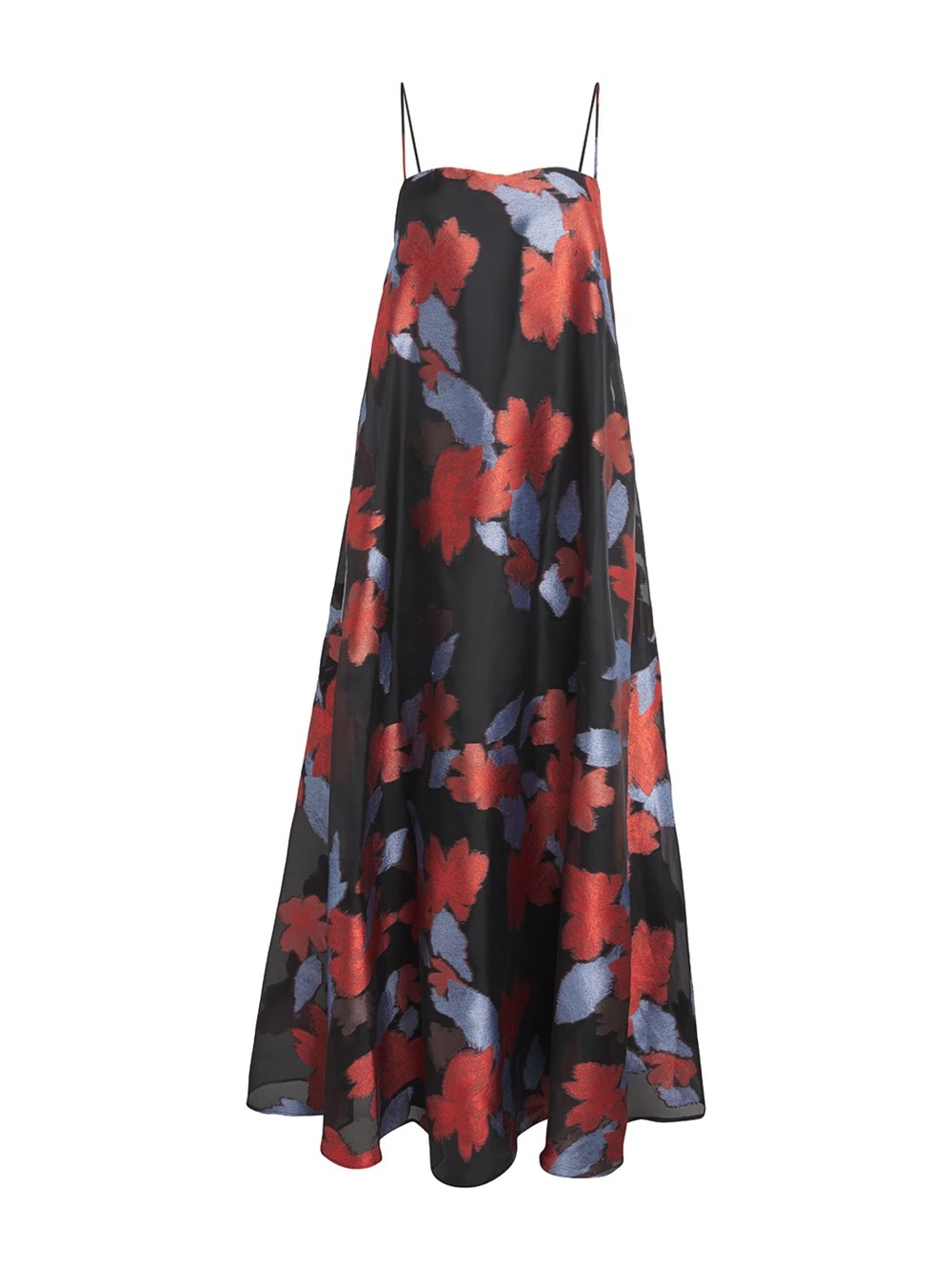 STAUD Satin Organza Delfina Maxi Dress L NWT night garden - Picture 2 of 9